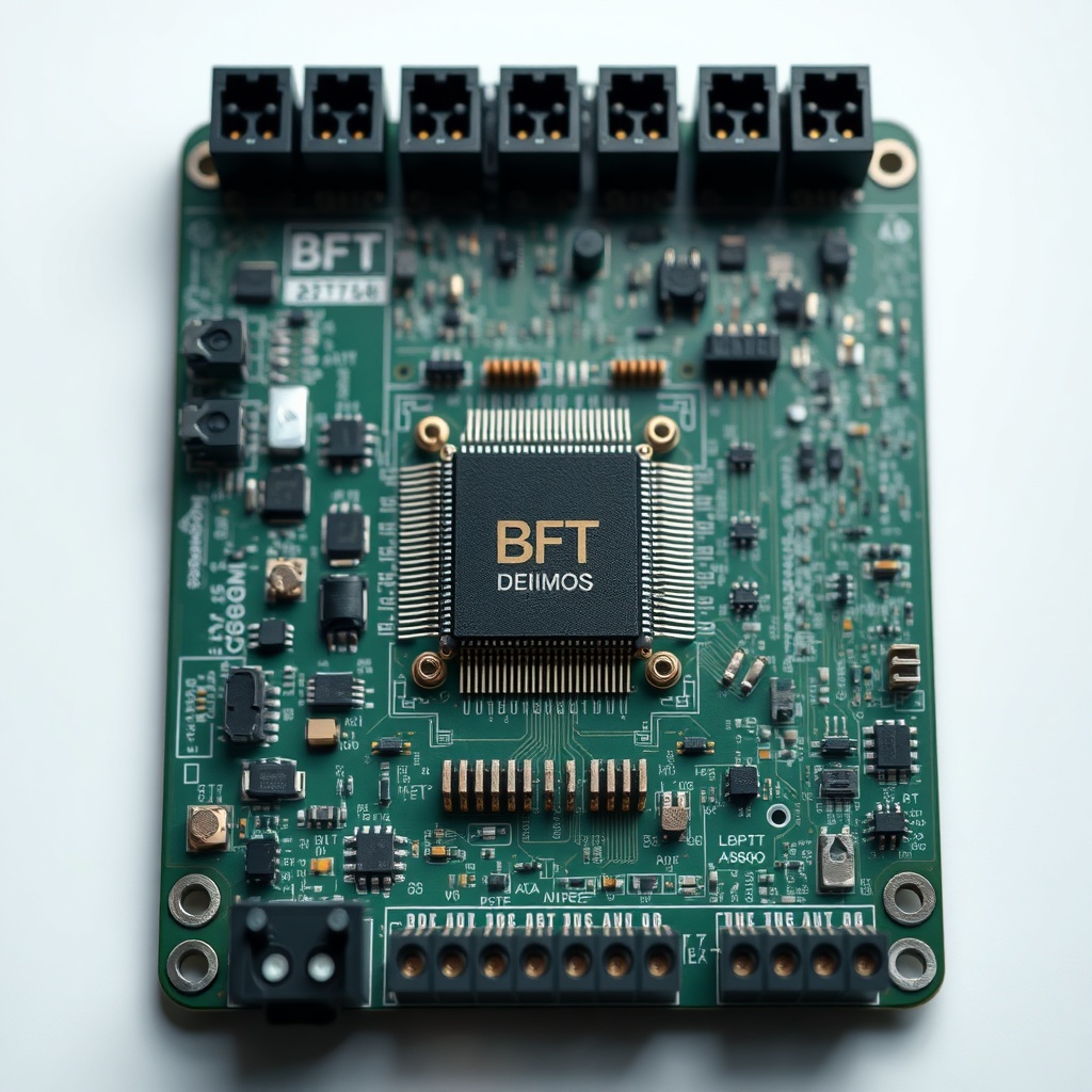 clean photorealistic photo of Bft Deimos BT A600 control board with internal components