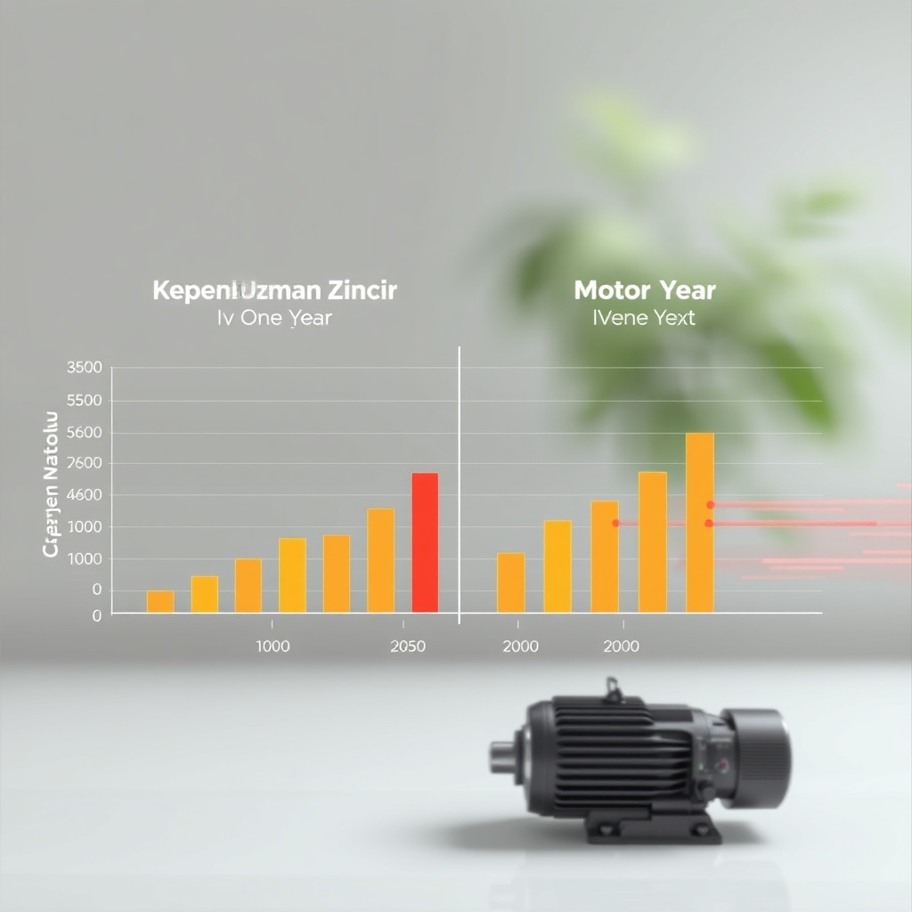 A photorealistic illustration showing a comparison chart of energy consumption between Kep