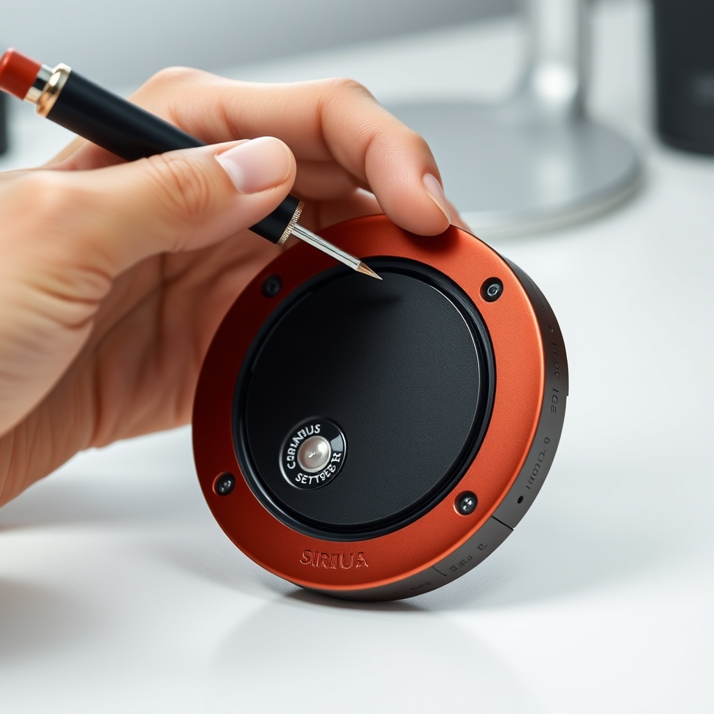 <clean photorealistic photo of a person using a small screwdriver to open the back cover o
